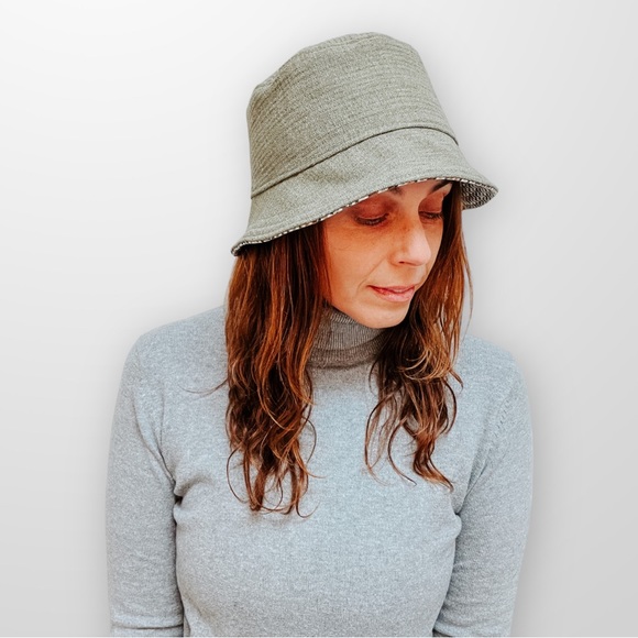 ♻️ Upcycle Summer Bucket Hats Spring Hat Reversible Womens Small Eco-Friedly - Picture 5 of 8